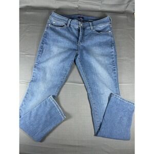 NYDJ Alina Legging Skinny Jeans Women's 12 Blue Denim Mid Rise Stretch Pockets